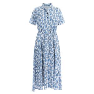 샵앤) 여성 차이나카라 원마일 반팔 롱원피스PIC-WDR-11938-블루