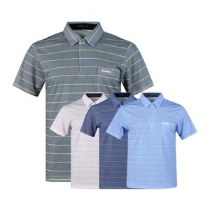 럭스골프 남성 스트라이프 반팔 골프셔츠 JP4M407