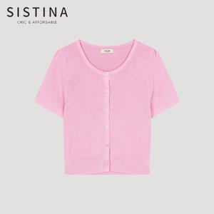 [SISTINA] 인기 딥 라운드넥 크롭 가디건_ASKCDO21530_LP