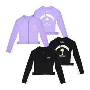 [내셔널지오그래픽 키즈] K242GRG610 여아 크롭 집업 래쉬가드 2종택 1