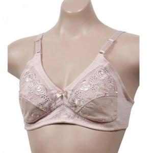 노와이어 자수 브라런닝 B컵 무빙메쉬 면브라 플라워