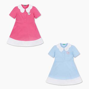 [베네통키즈]변형카라피케원피스(2컬러) QAOP27431