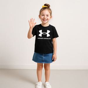 [언더아머]언더아머 UA 라이브 스포츠스타일 키즈 러닝 반팔티 블랙 1361182-001