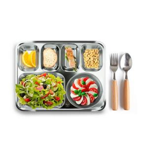 성인용 식당용품 4찬 어른 스텐식판