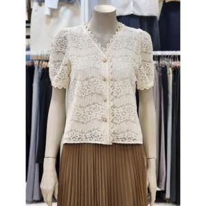 SOUP 세이브존07 레이스 진주 반팔 블라우스 OA6SST7