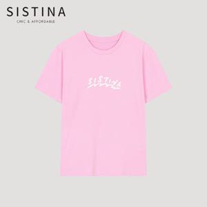 [SISTINA] 인기 로고 프린트 반팔 티셔츠_ASJTSO21040_LP