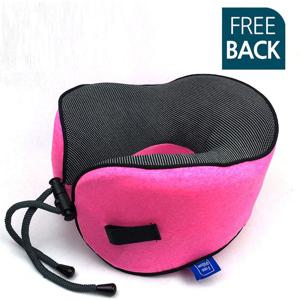 프리백 목베개(로즈 핑크)목쿠션 메모리폼 여행용