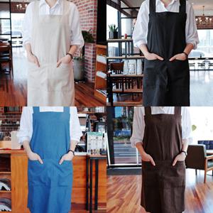 쉬라즈 바리스타 워싱 린넨 앞치마 카페 주방 공방 다용도