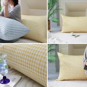 [단잠] 110X60 체크 시어서커  일반형대형등쿠션커버
