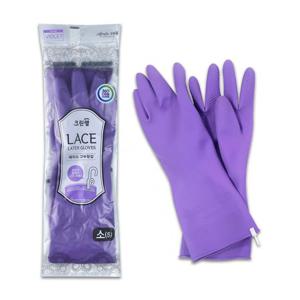 크린랩 고무장갑 레이스 바이올렛 (소) -O