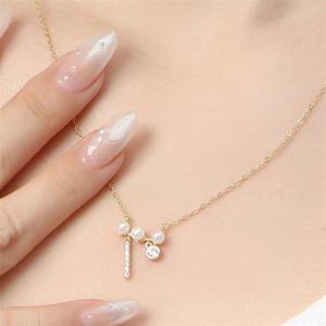 [비쥬홀릭] 실버925 골드도금 진주볼 목걸이(쇼핑백포함)