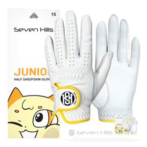 세븐힐스 주니어 아동용 양손 반양피 골프장갑 남여공용
