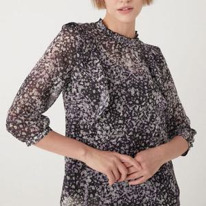 [올리비아로렌][올리비아로렌] 쉬폰 프린트 블라우스VOCNL3F7221