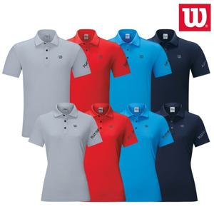 [윌슨]반팔 티셔츠 8211-8218 카라 단체 테니스