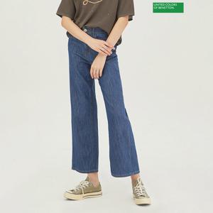 베네통 히든밴딩 생지 와이드 팬츠 BADP12341_IN