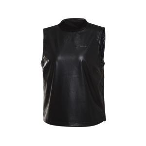 [와이드앵글] 여성 CO 비건 레더 라운드 베스트 L_WWU23611