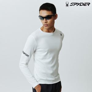 [스파이더] 공용 유로스포츠 슬리브 로고 긴팔 티셔츠 SPIFCNRL223UWHT