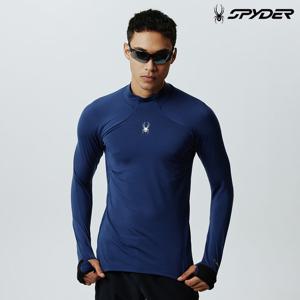 [스파이더] 남성 프로웹 러닝 하이넥 긴팔 티셔츠 SPIWCNRL231MBLU