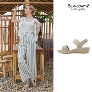 [베어파우(슈즈)]ROSIE 여성 쿠션 밴딩 샌들 아이보리 1870030QB-W 3.5CM