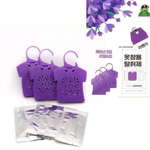 산도깨비 옷장탈취제 라벤더 3개입+리필6매입