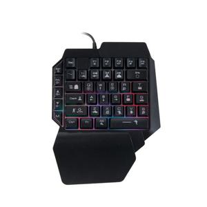 키감 USB LED 한손 키보드 게이밍 휴대용 게임용 미니 키캡 기계