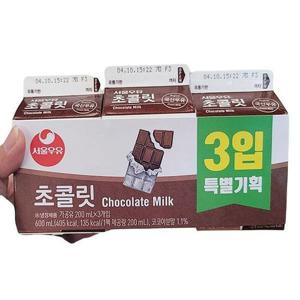 서울 쵸코우유 200ml x 3 x 3개
