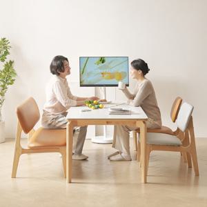 헤닝 오트밀 아쿠틱스 세라믹 4인 낮은식탁 세트 1400 벤치형