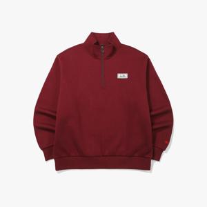 [디아도라] 컴피 기모 하프집업 맨투맨 WINE