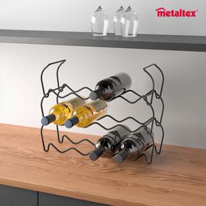 메탈텍스 와인바 적재형 와인거치대 라바 블랙