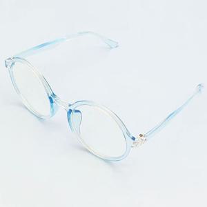 패션 심플 안경테 블루 동그란 동글이 뿔테