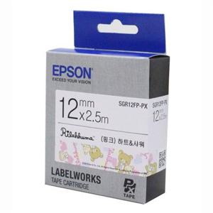 엡손 리락쿠마 라벨테이프 SGR12FP-PX 핑크