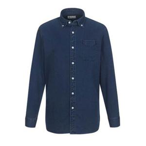 [페라로밀라노]남성 간절기 순면소재 조직감 워싱 인디고 남방 셔츠 AM0EWS352