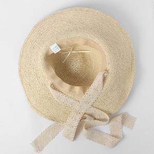 밀짚모자 릴리안 비치모자 리본 여성 여름