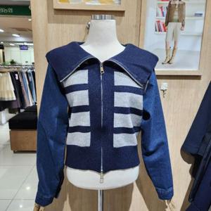 무자크 DP02 데님소매세라니트 MO8WKC13