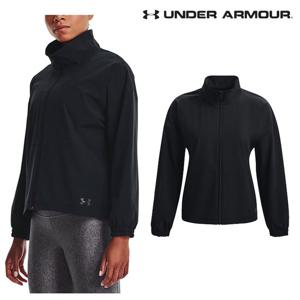 [언더아머(백)]여성 UA 우븐 풀 집업 바람막이 방풍자켓 1370738-001