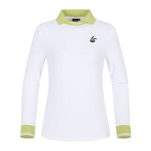 [JDX]여성 배색 솔리드 긴팔 티셔츠 X2TLW5443