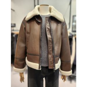 [코데즈컴바인] (CJD-LE502WB) 집업 레자 숏 무스탕