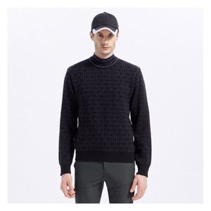 [톨비스트](남성)기하학 자카드 터틀넥 니트_GACW0-MSL330_BK1