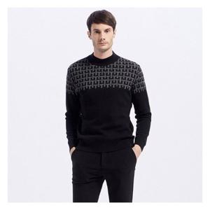 [톨비스트](남성)반전 자카드 하이넥 니트_GACW0-MSL050_BK1