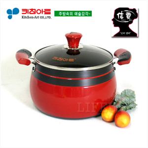 키친아트 신비(  )투톤경질냄비 22CM깊은냄비