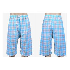 체크 프린팅 홈웨어 남성 엠보 8부 파자마 포근한잠옷