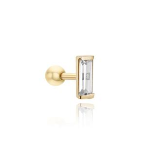 미니골드 14K 쁘띠 바게트 피어싱 ENOM4200
