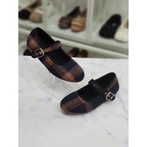 한슈 세이브존07 체크 스웨이드 메리제인 HS795122dk