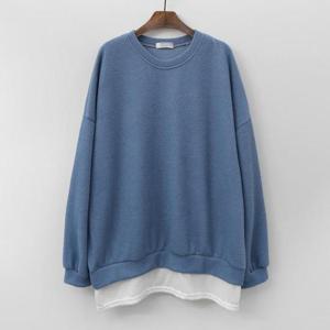 아이우먼 루즈핏레이어드맨투맨 ILE855M412 빅사이즈