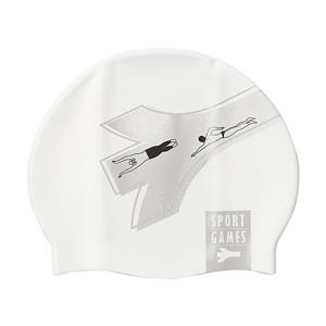 [레노마수영복]성인 남여공용 로고 실리콘 수영모자RC2E401_WH