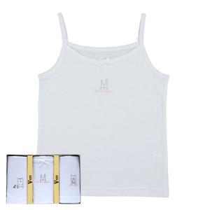 발렌티노 크리스티 순면 러브 여아동 끈 런닝 3매입 세트(색상혼합/60-85) R20FW33604