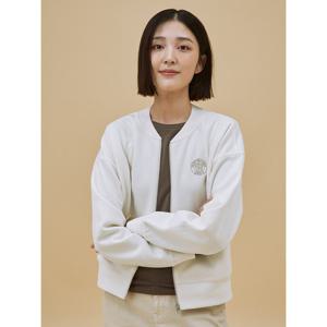 [폴햄]여성 피케 라운드 풀집업 자수 가디건(PHE4TC2410)