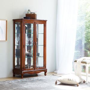 [더리체] 미엘 엔틱 양문유리장식장