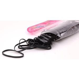 Rainbow 레인보우 올블랙 칼라 머리고무줄 머리끈