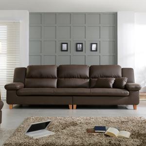 아로미가구 러브 천연면피 소가죽 4인용소파+스툴